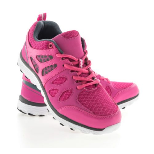 pink running shoes