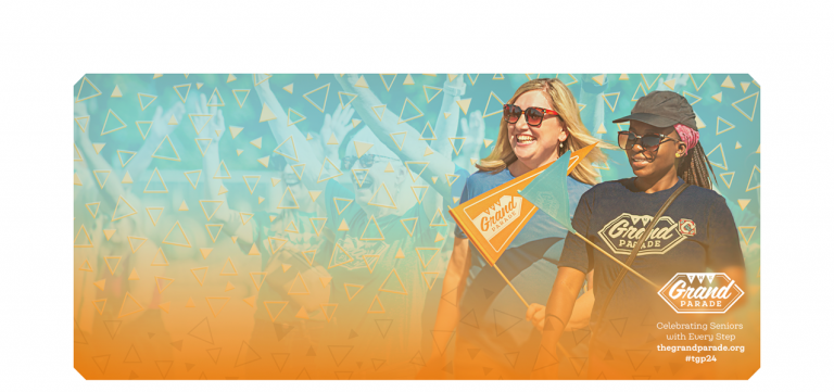 Grand Parade header image of two people smiling