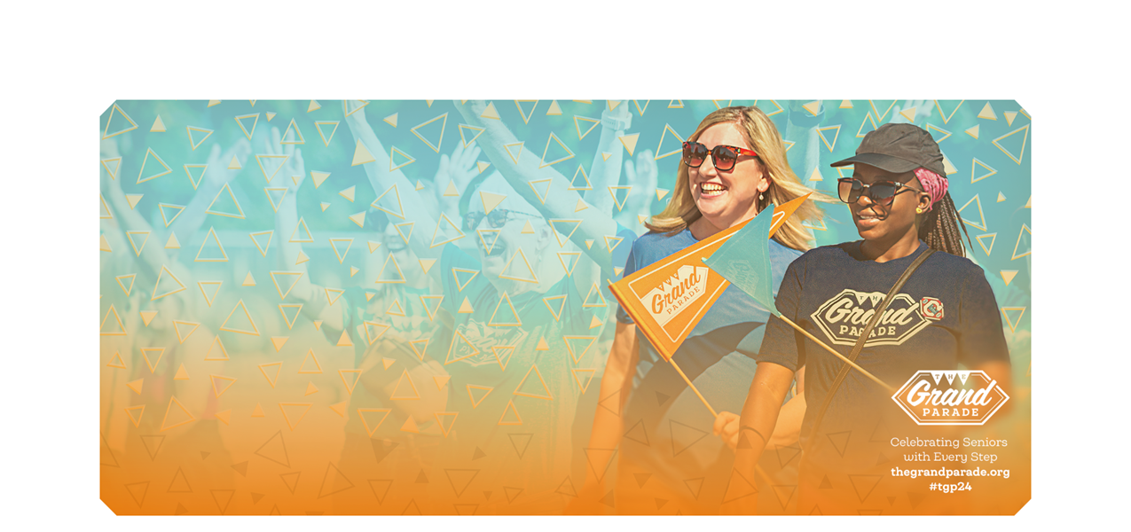 Grand Parade header image of two people smiling