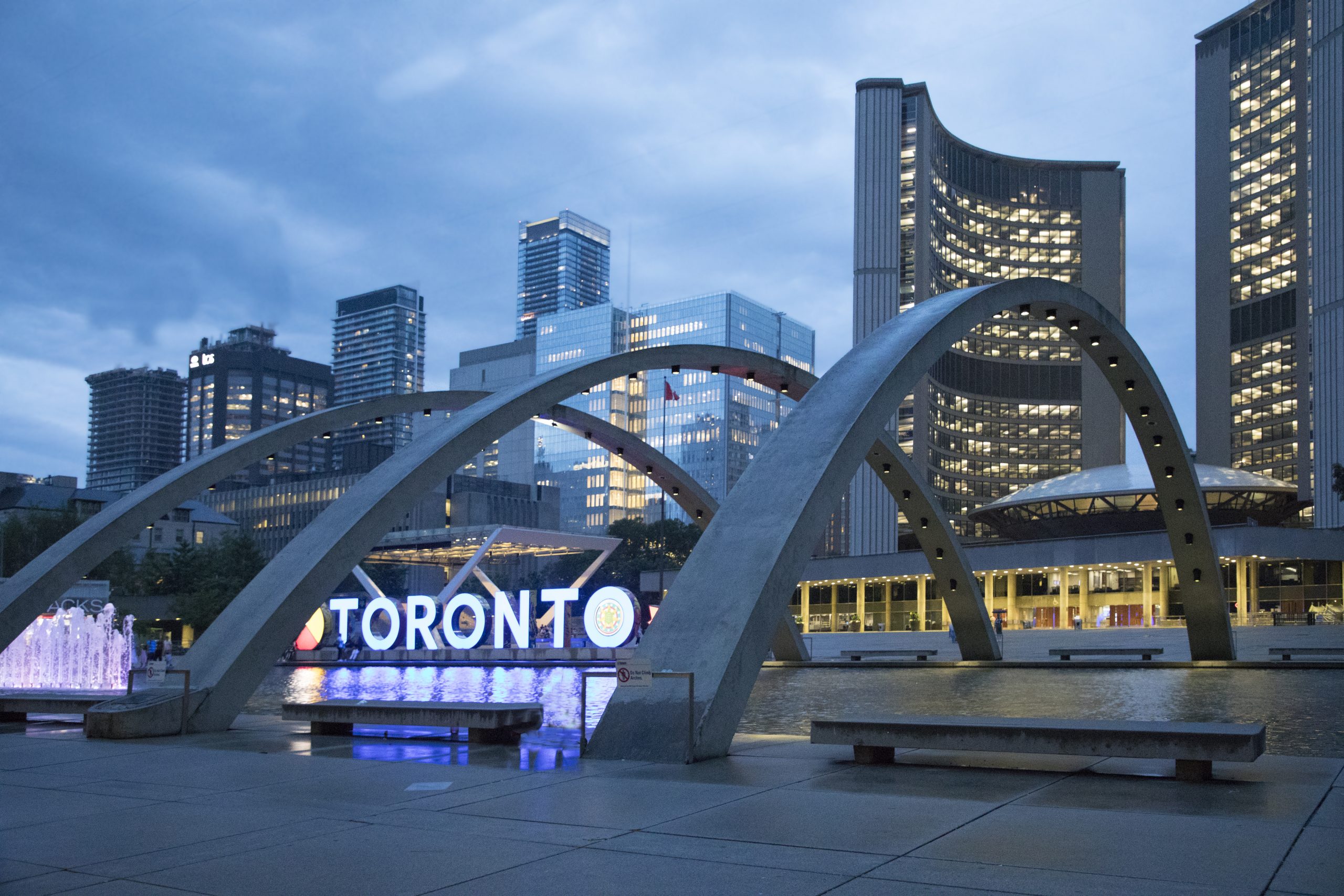 "Toronto sign at Nathan Phillips Square photo"