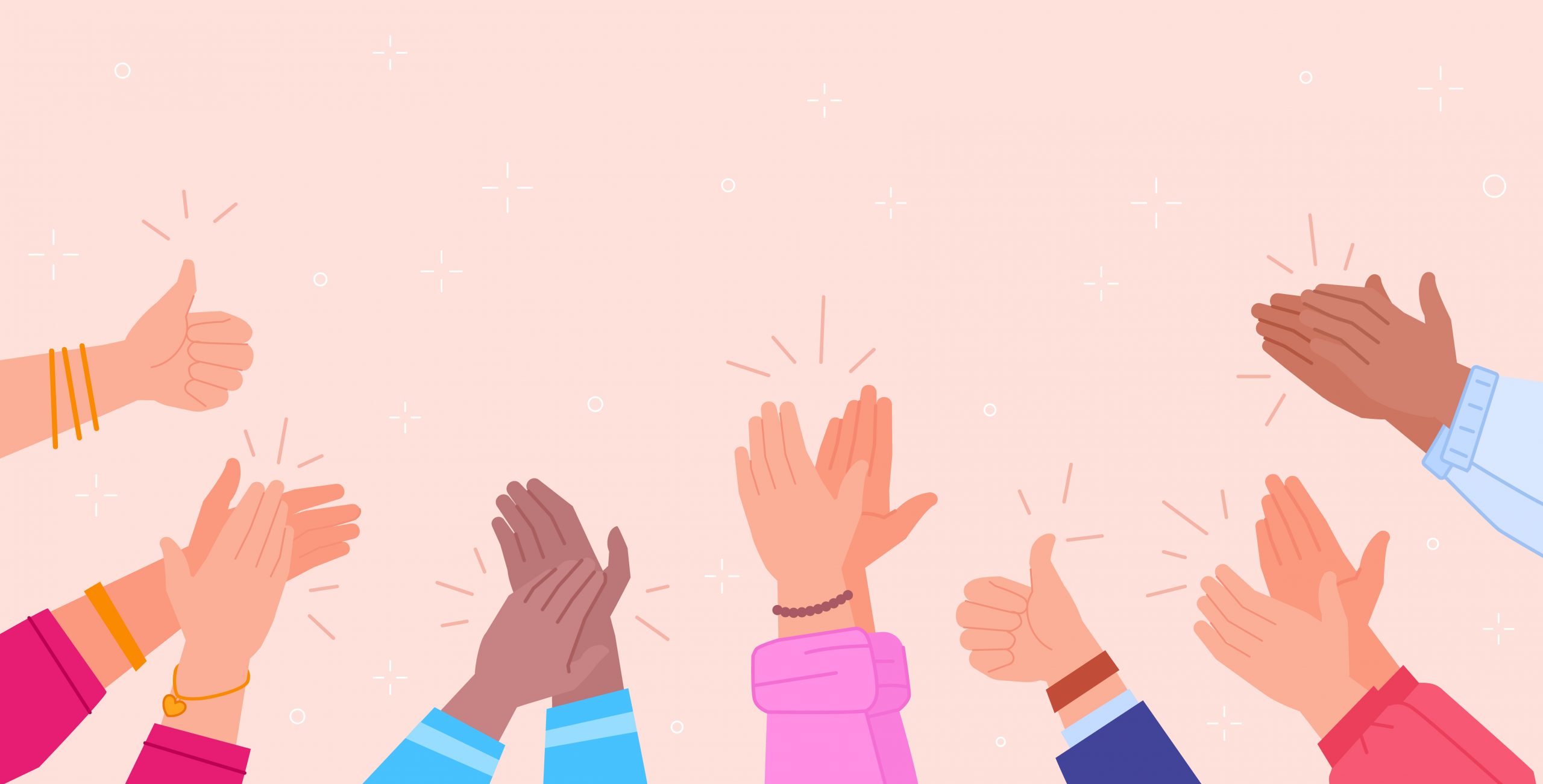 "hands clapping applause ovation illustration"